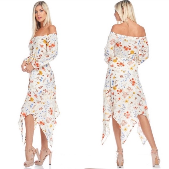 Wild About Flowers Off Shoulder Midi - Picture 2 of 8